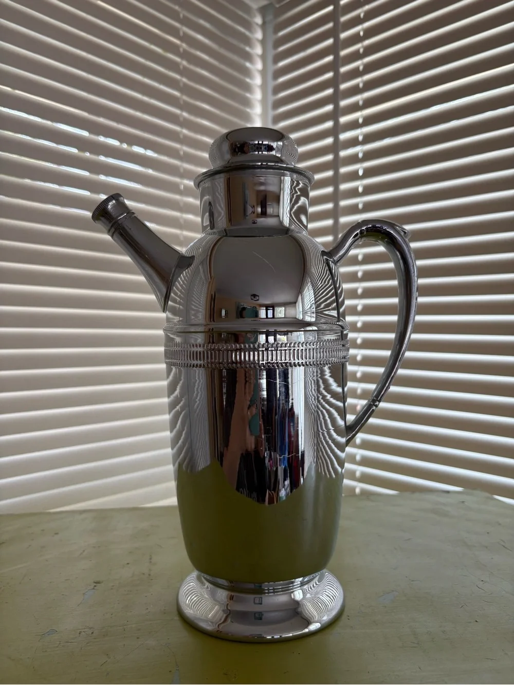 Continental Chrome Cocktail Shaker #3515 Barware Vintage Art Deco Classic